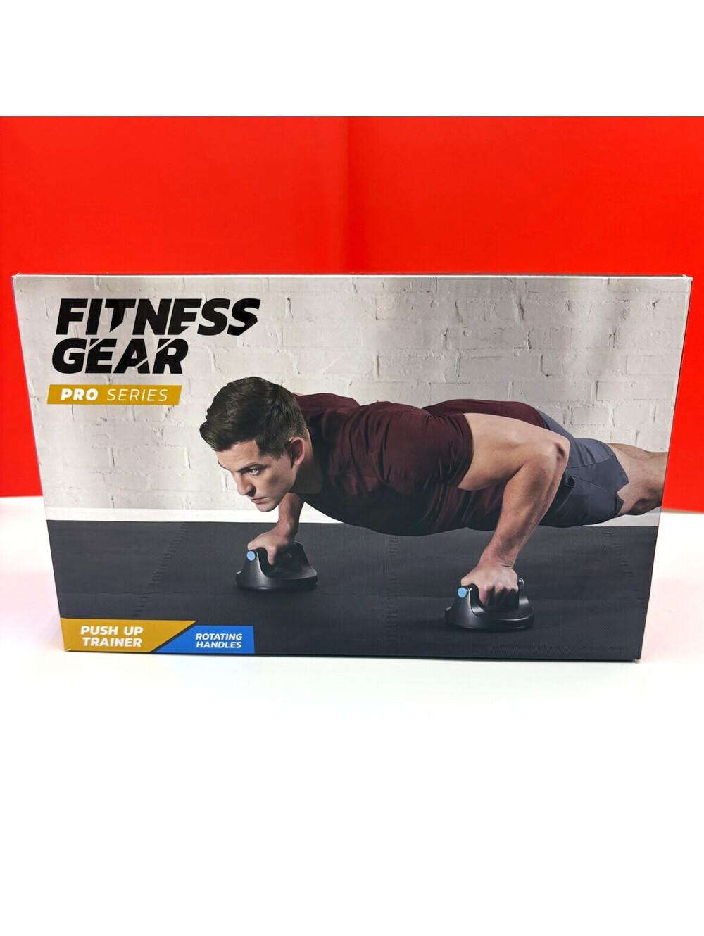 Fitness Gear Pro Push Up Trainer  Handles Grips Black/Blue
